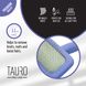 Розчіска-щітка дерев'яна прямокутна Tauro Pro Line, зубці 11 мм, purple, S