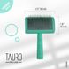 Розчіска-щітка пластикова Tauro Pro Line, зубці 20 мм, mint