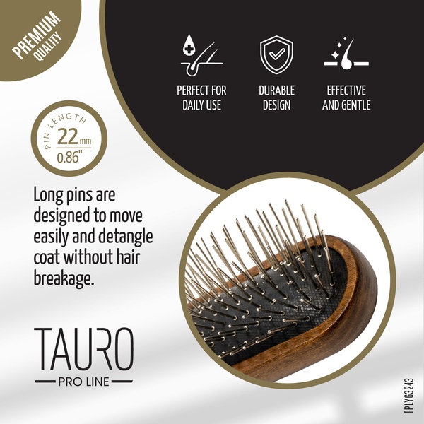 Массажная щетка Tauro Pro Line для длинношерстных собак