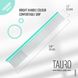 Розчіска з алюмінієвою ручкоюі зубцями з нержавіючої сталі Tauro pro line Ultra light line, 24.5 cm, mint