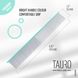 Розчіска з алюмінієвою ручкоюі зубцями з нержавіючої сталі Tauro pro line Ultra light line, 23.5 cm, mint color