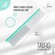 Розчіска з алюмінієвою ручкоюі зубцями з нержавіючої сталі Tauro pro line Ultra light line, 19 cm, mint color