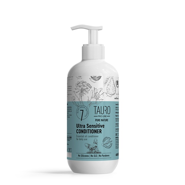 Кондиционер для собак и кошек с чувствительной кожей Tauro Pro Line Pure Nature Ultra Sensitive, 400 ml