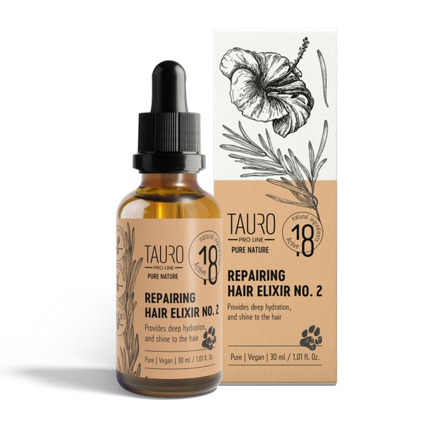 Восстанавливающий эликсир для кожи и шерсти домашних животных TAURO PRO LINE Pure Nature Repairing Elixir No. 2, 30ml